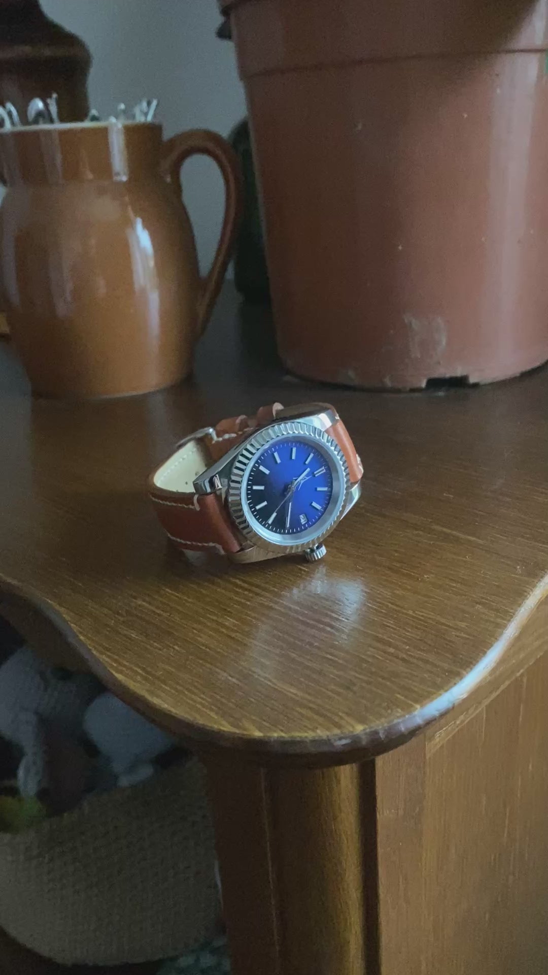 Montre automatique L’Aiguille d’Étretat – cadran inspiré de la mer et boîtier en acier 316L
